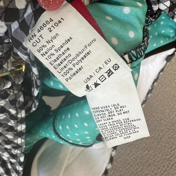 Vintage 90s Guess One Piece Swimsuit Bombshell Gingham Corset Underwired - Picture 11 of 12